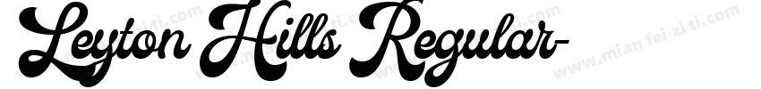 Leyton Hills Regular字体转换